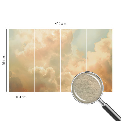Premium wall mural for bedroom with an ethereal cloud motif