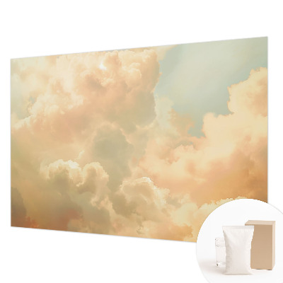 Premium wall mural for bedroom with an ethereal cloud motif