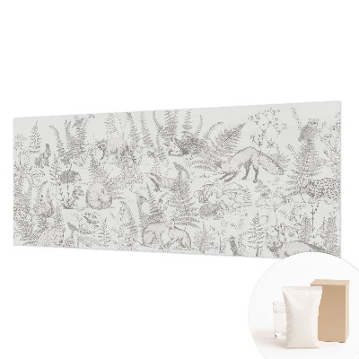 Premium photo wallpaper with a forest animals motif