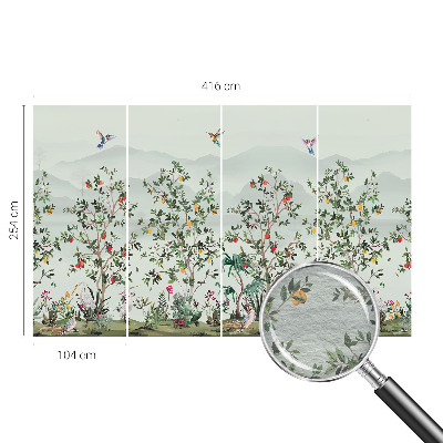 Decorative wall mural for living room Exotic trees