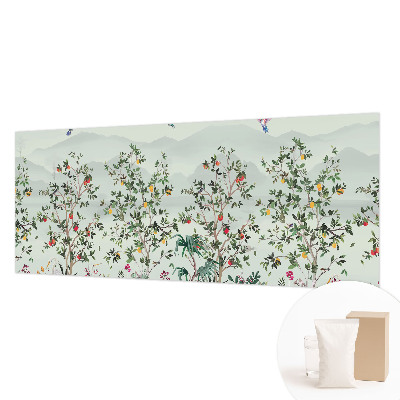 Decorative wall mural for living room with an exotic trees motif