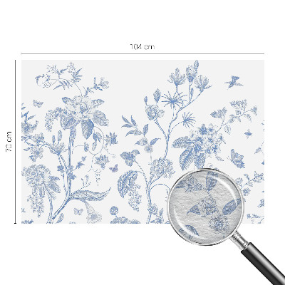 Non-woven wall mural with a floral pattern
