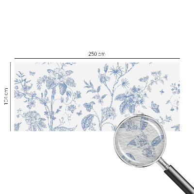 Non-woven wall mural with a floral pattern