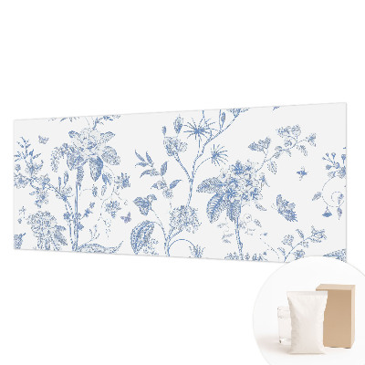 Non-woven wall mural with a floral pattern