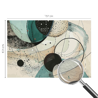 Wallpaper mural with colorful circles
