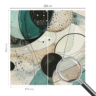 Wallpaper mural with colorful circles