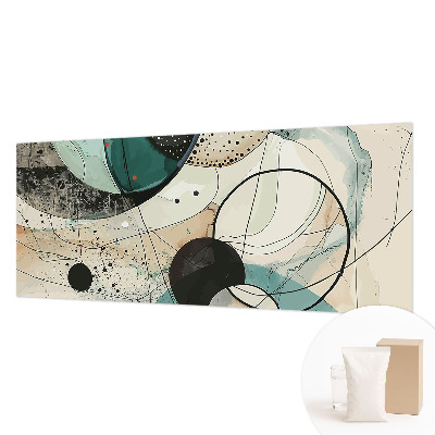 Wallpaper mural with colorful circles