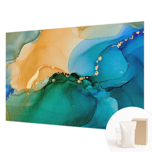 Photo wallpaper with a colorful waves design