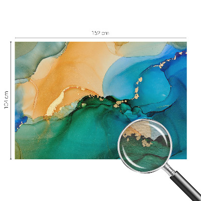 Photo wallpaper with a colorful waves design