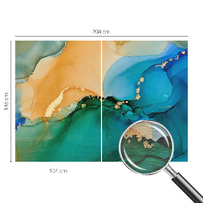 Photo wallpaper with a colorful waves design