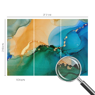 Photo wallpaper with a colorful waves design