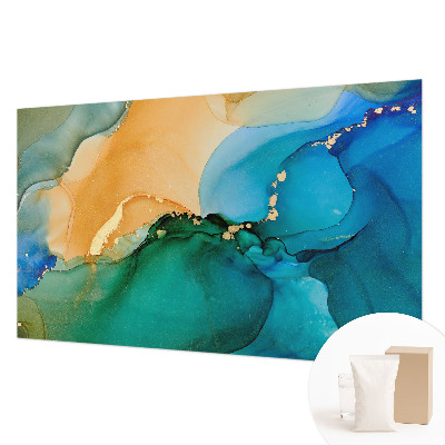 Photo wallpaper with a colorful waves design