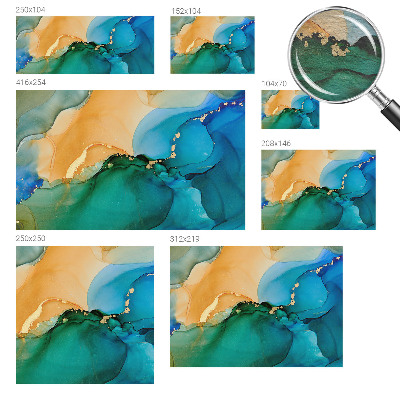Photo wallpaper with a colorful waves design