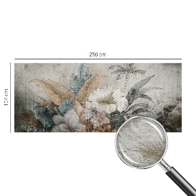 Non-woven photo wallpaper with a floral motif called 