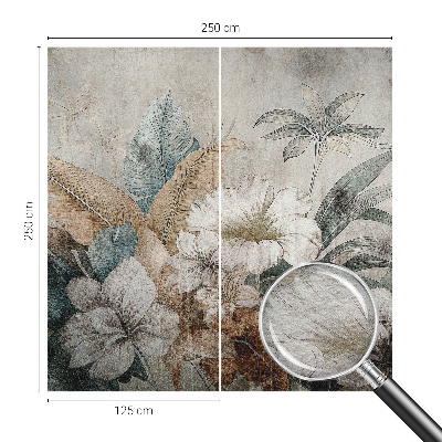 Non-woven photo wallpaper with a floral motif called 