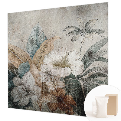 Non-woven photo wallpaper with a floral motif called 