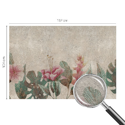 Photo wall mural with a subtle floral pattern