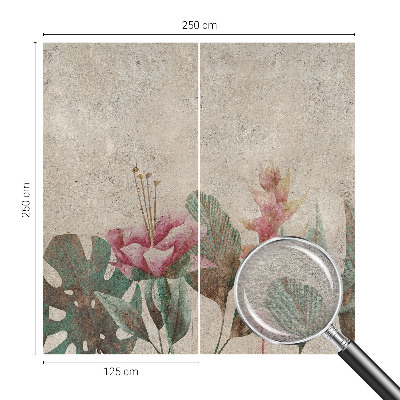 Photo wall mural with a subtle floral pattern