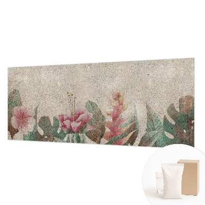 Photo wall mural with a subtle floral pattern