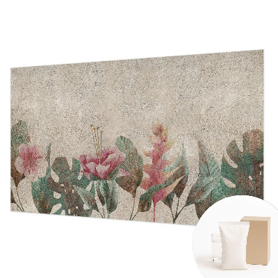 Photo wall mural with a subtle floral pattern