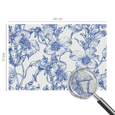 Wall mural with a design of flowering branches
