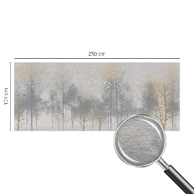 Wall mural for living room with a forest harmony design