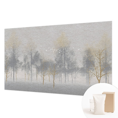 Wall mural for living room with a forest harmony design