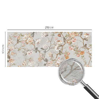 Wall mural for bedroom with a romantic pattern