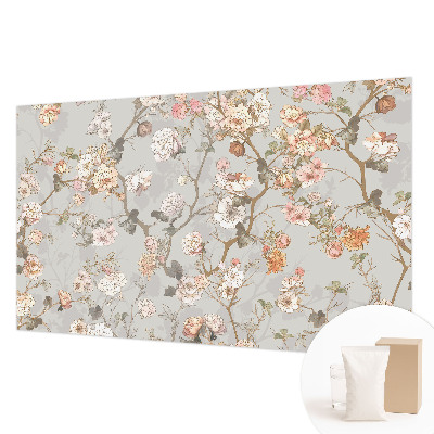 Wall mural for bedroom with a romantic pattern