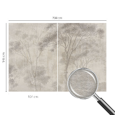 Wallpaper mural for living room in a stylish harmonious design