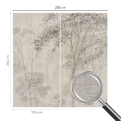 Wallpaper mural for living room in a stylish harmonious design
