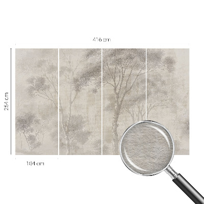 Wallpaper mural for living room in a stylish harmonious design