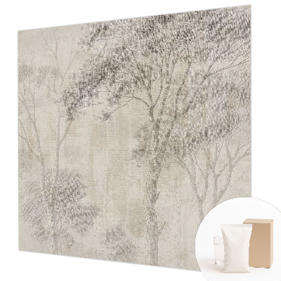 Wallpaper mural for living room in a stylish harmonious design