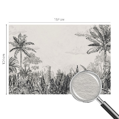 Large wall mural with a tropical scenery design