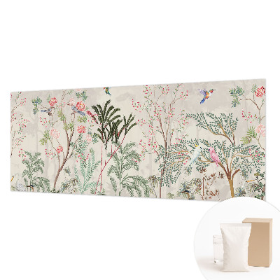 Large wall mural wallpaper with a tropical oasis design