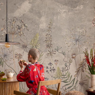 Custom size wall mural Wild plants
