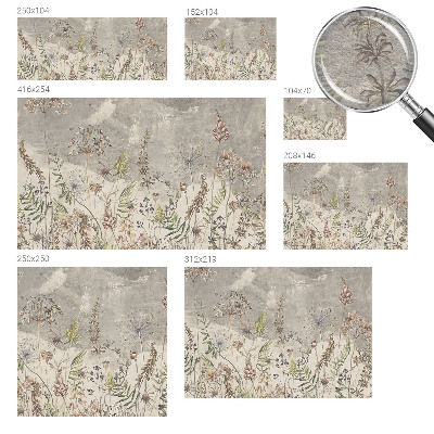 Custom size wall mural Wild plants