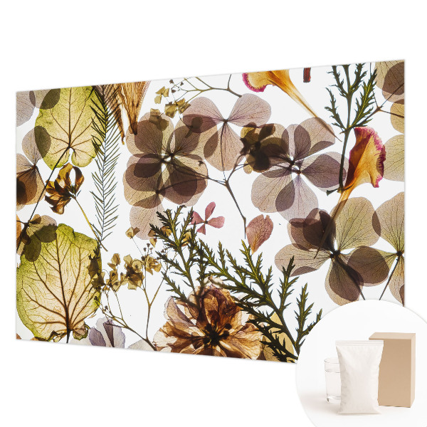 Modern wall mural for bedroom with a natural composition