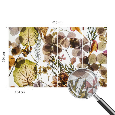 Modern wall mural for bedroom with a natural composition