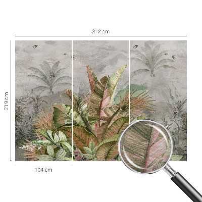 High quality photo wallpaper with an exotic jungle motif