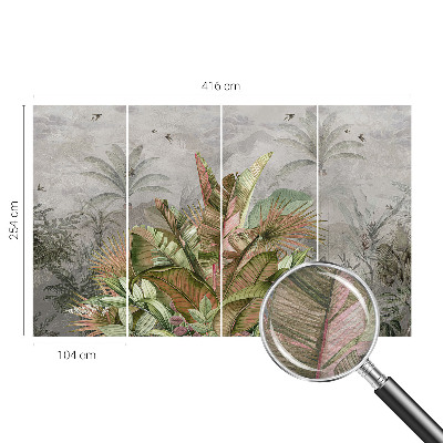 High quality photo wallpaper with an exotic jungle motif