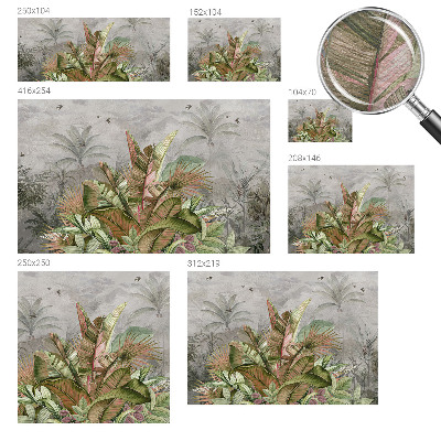 High quality photo wallpaper with an exotic jungle motif