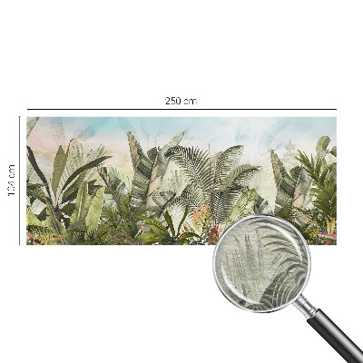 Modern wall mural for living room with a tropical paradise design