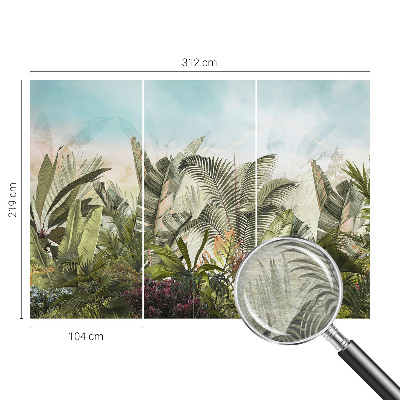 Modern wall mural for living room Tropical paradise