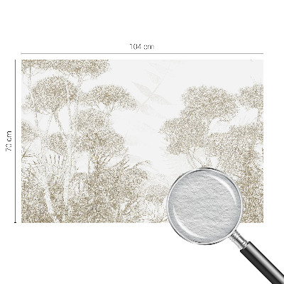 High-quality wall mural wallpaper with a tropical vegetation motif