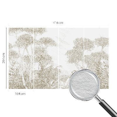 High-quality wall mural wallpaper with a tropical vegetation motif
