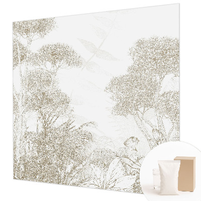 High-quality wall mural wallpaper with a tropical vegetation motif