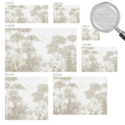 High-quality wall mural wallpaper with a tropical vegetation motif