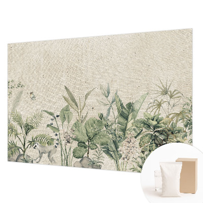 Premium photo wallpaper with a tropical jungle motif