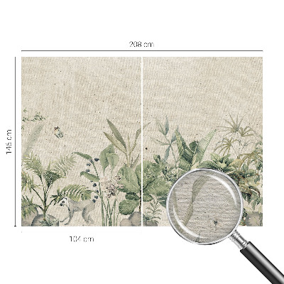 Premium photo wallpaper with a tropical jungle motif